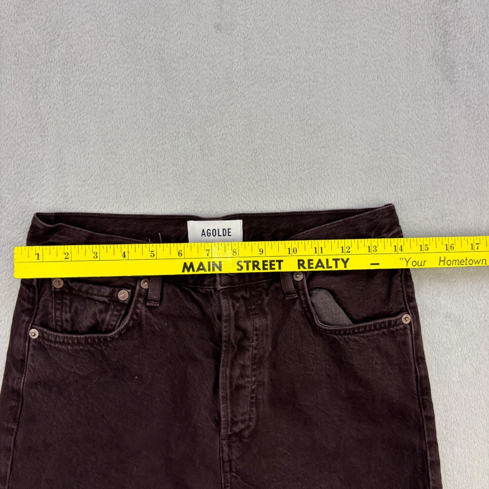 AGOLDE Jeans Womens 26x28 Brown Wide Leg High Rise Relaxed Denim Baggy - Picture 7 of 13